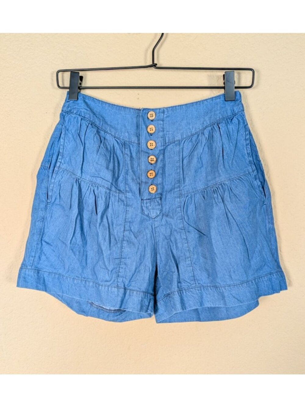 Free People Fleur Short Dupe Denim Size 27/S Boho
